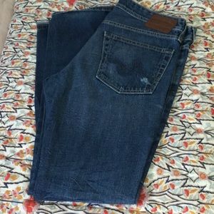 Perfectly faded "matchbox" slim straight jeans.